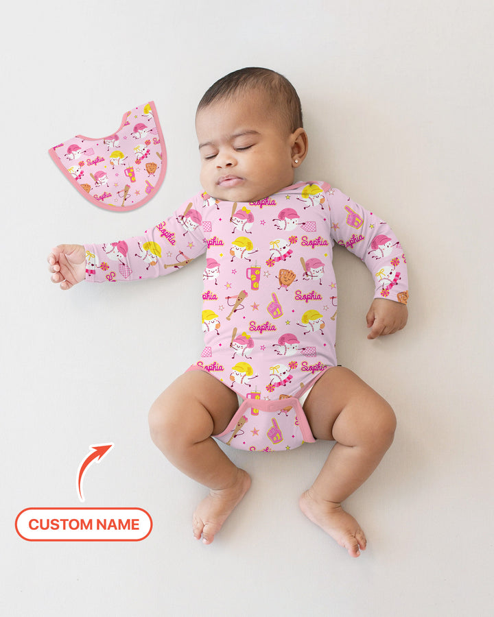 Baseball Mama and Mini Matching Template Bamboo Bodysuit