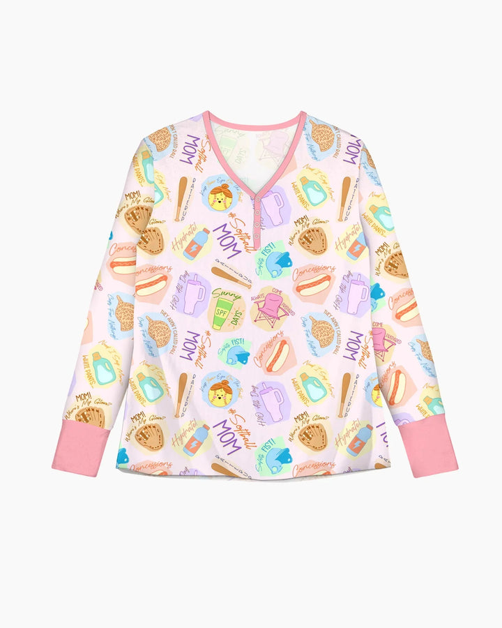 SoftBall Mom Saves The Days Women Pajama Set
