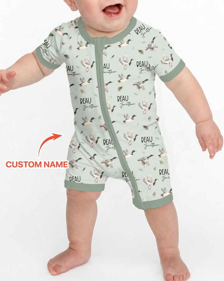 Custom Name Mallard Duck Shorty Zippy