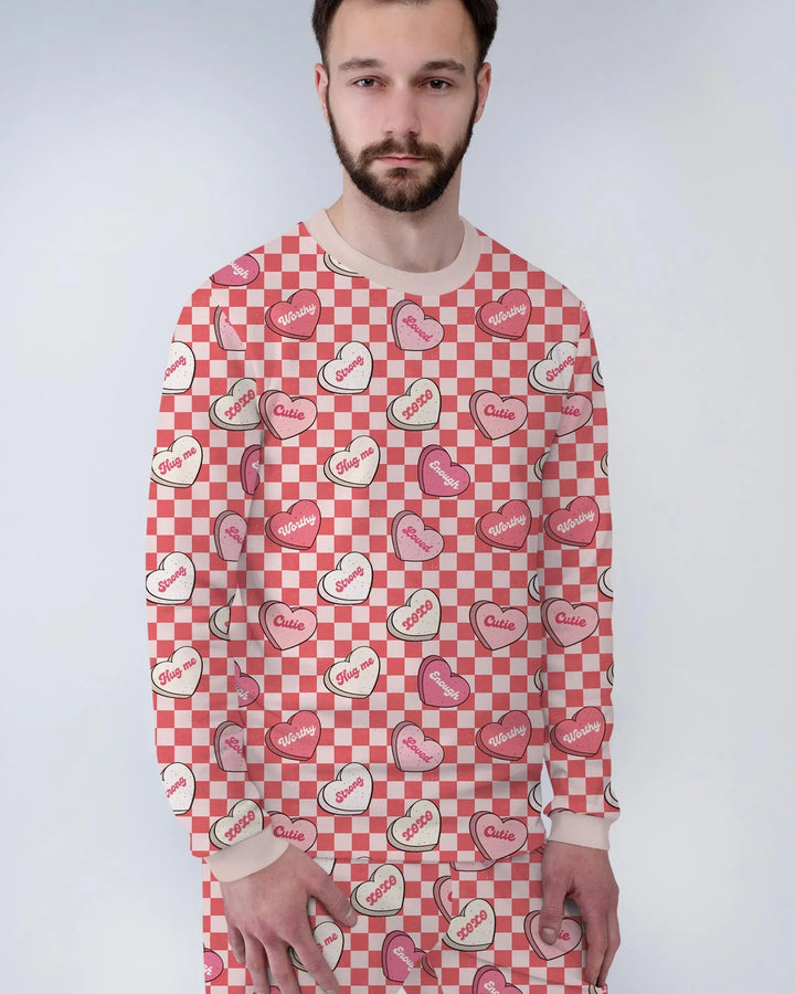 Valentine in Hearts Men's Pajama Set