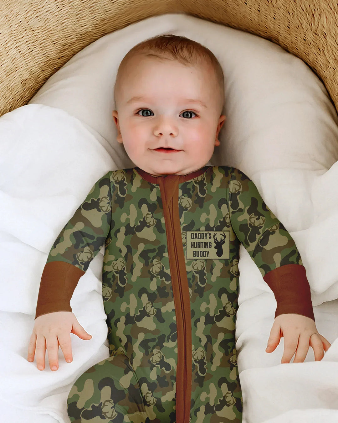 Embroidered Matching With Hunting Dad Bamboo Convertible Zippy
