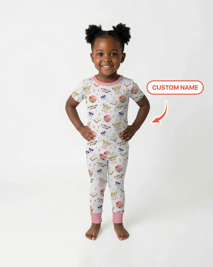 Zweiteiliges, kurzärmliges Pyjama-Set mit Marienkäfern