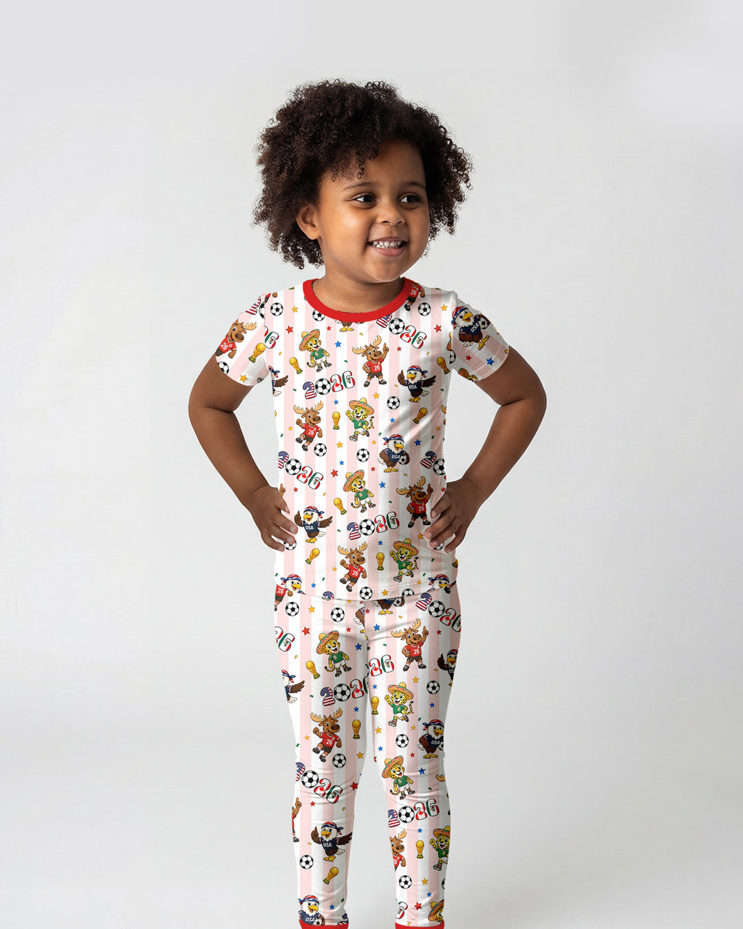 Zweiteiliges, kurzärmliges Pyjama-Set mit Marienkäfern