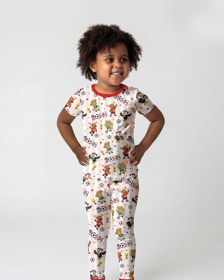 Zweiteiliges, kurzärmliges Pyjama-Set mit Marienkäfern
