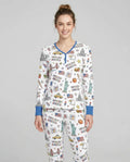 Plantilla de conjunto de pijama de mujer de bambú