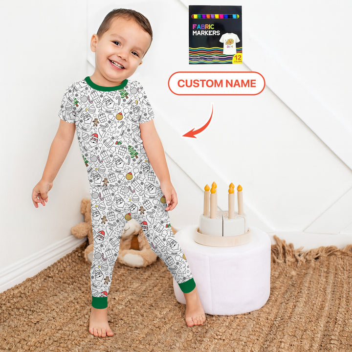 Zweiteiliges, kurzärmliges Pyjama-Set mit Marienkäfern