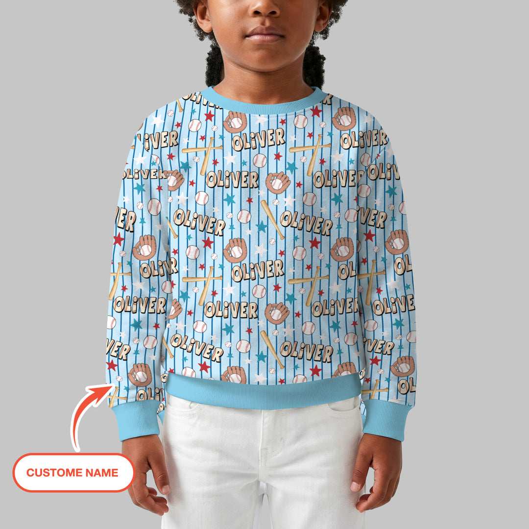 Custom name Little Baller Crewneck Sweatshirt