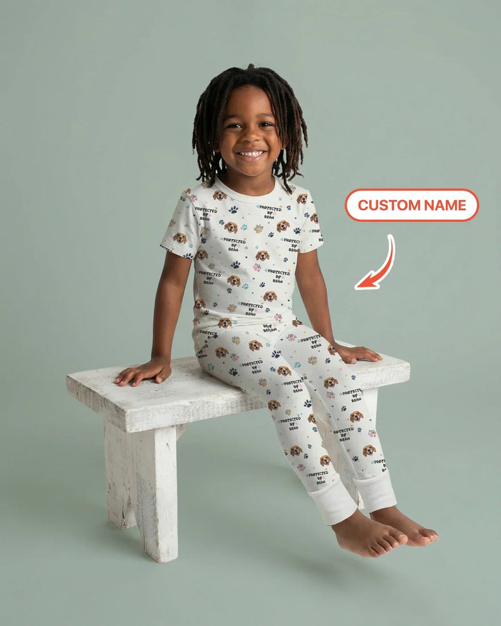 Zweiteiliges, kurzärmliges Pyjama-Set mit Marienkäfern