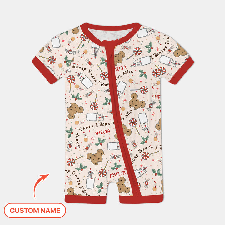 Custom Name Sorry Santa I Drank The Milk Shorty Zippy