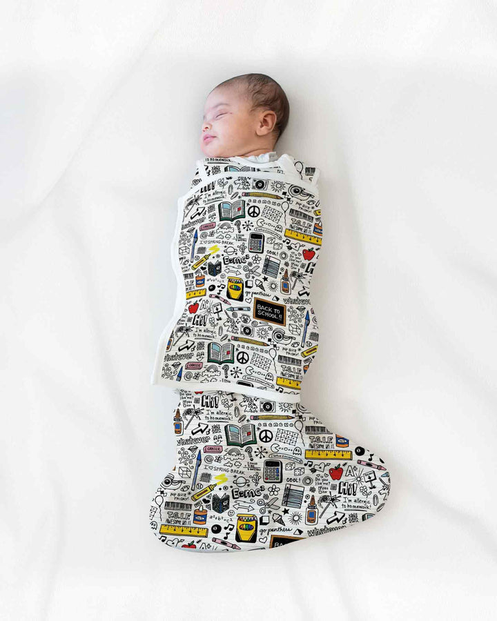 School Days Doodles Bamboo Sleep Bag Swaddler