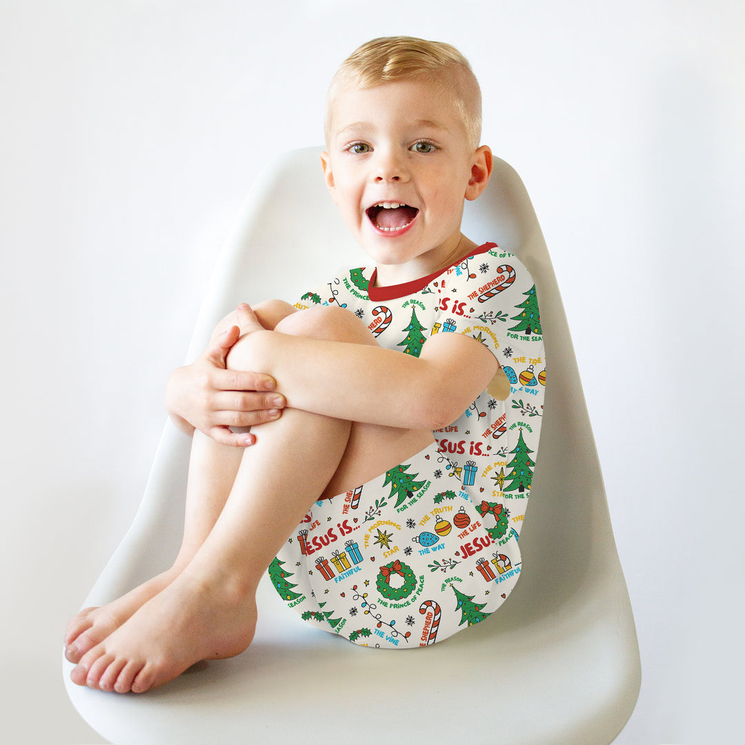 Jesus Is The Reason For The Season Two Piece Short Sleeve Shorts Pajama Set