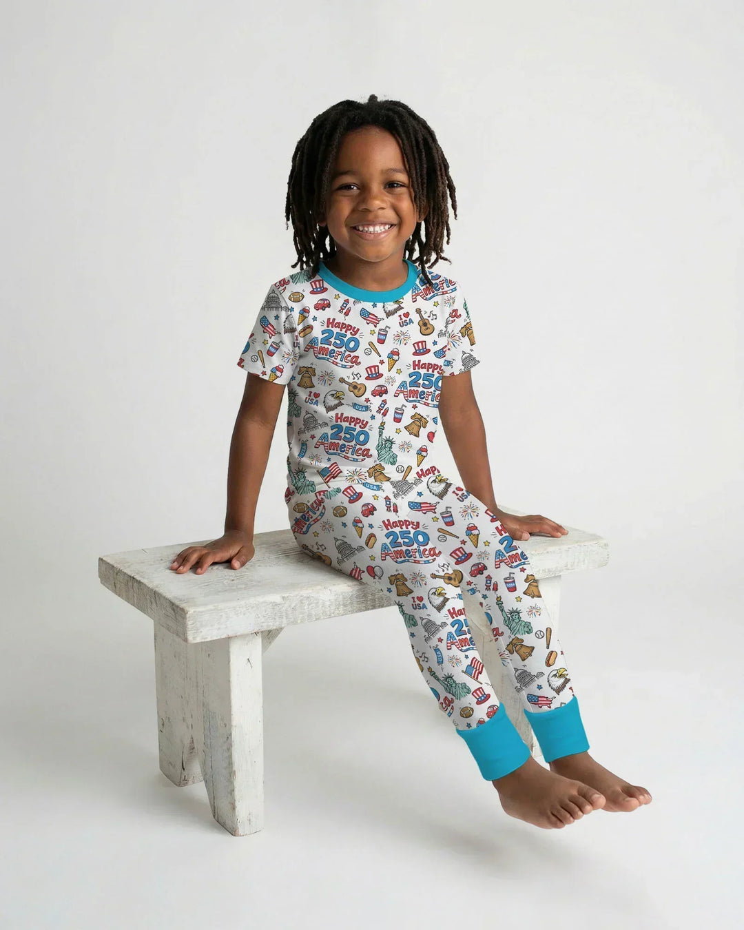 Zweiteiliges, kurzärmliges Pyjama-Set mit Marienkäfern