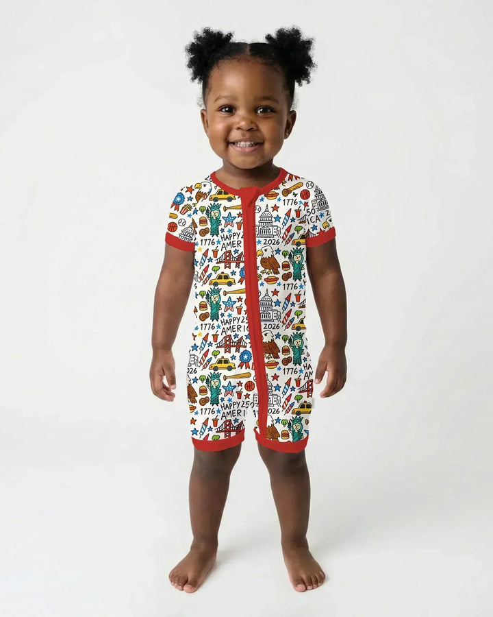 Doodle America 250th Anniversary Family Shorty Zippy