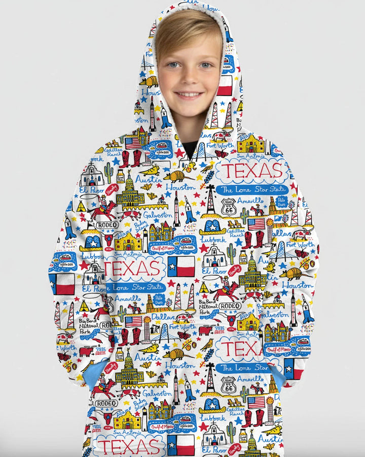 Sudadera con capucha y manta de bambú Lone Star State