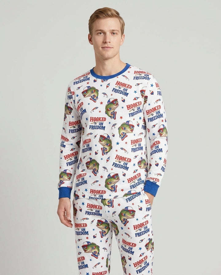 Hooked On Freedom Bamboo Men's Pajama Set