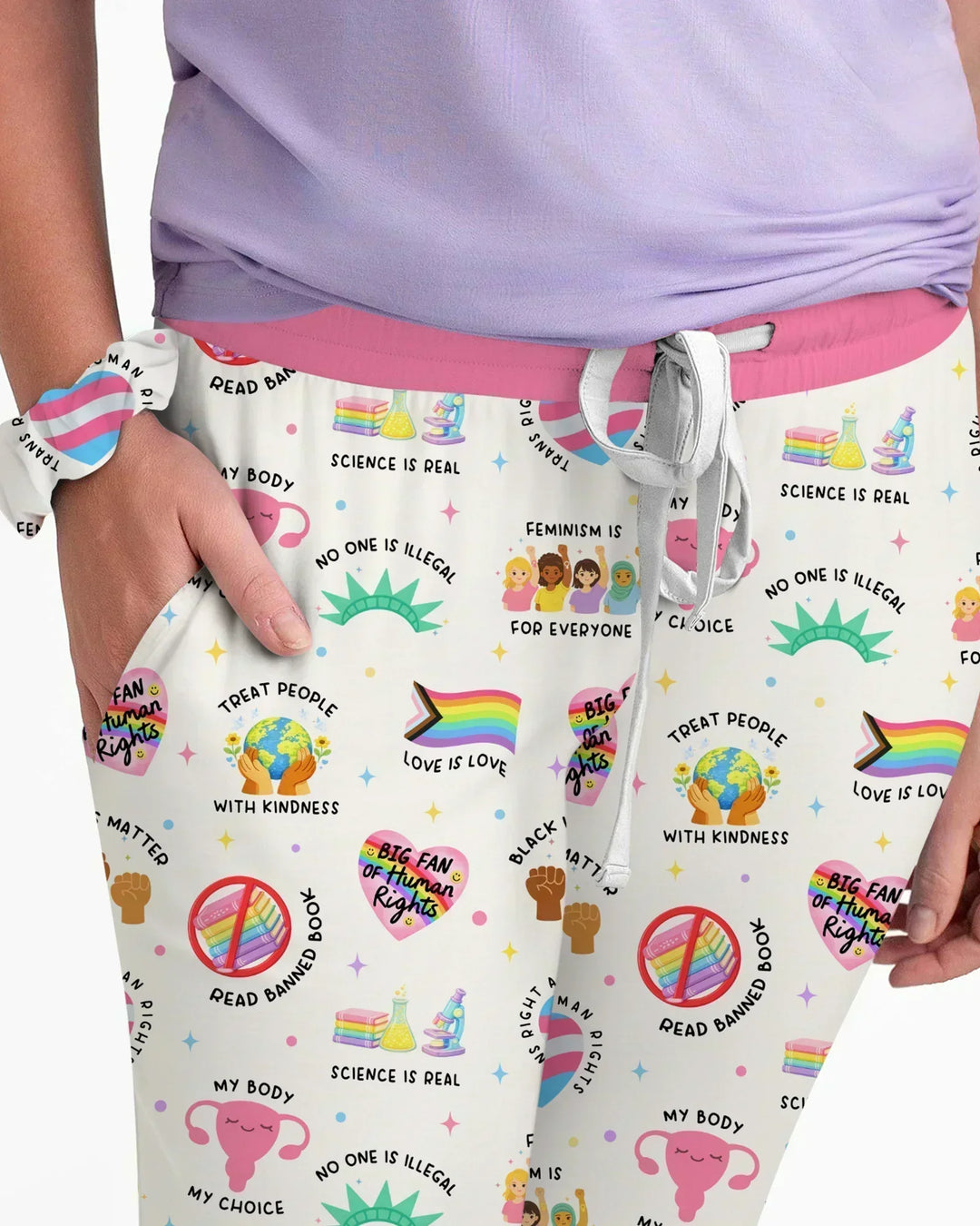 Big Fan Of Human Rights Family Matching Women Pajama Set