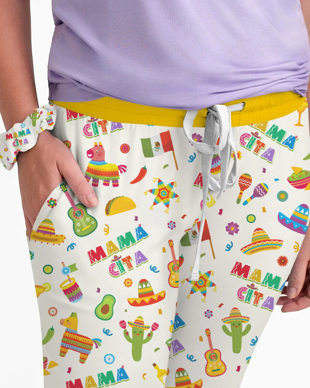 Conjunto de pijama de bambú para mujer a juego con la familia del Cinco de Mayo