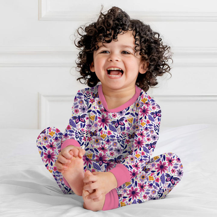 Moody Floral Two Piece Long Sleeve Pajama Set