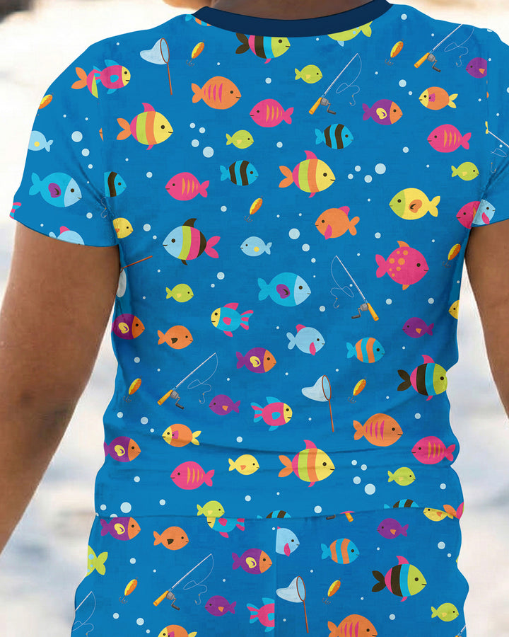 Conjunto de pijama de dos piezas de manga corta de bambú