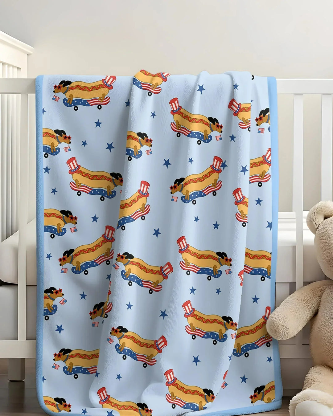 American Hot Dog Bamboo Blanket