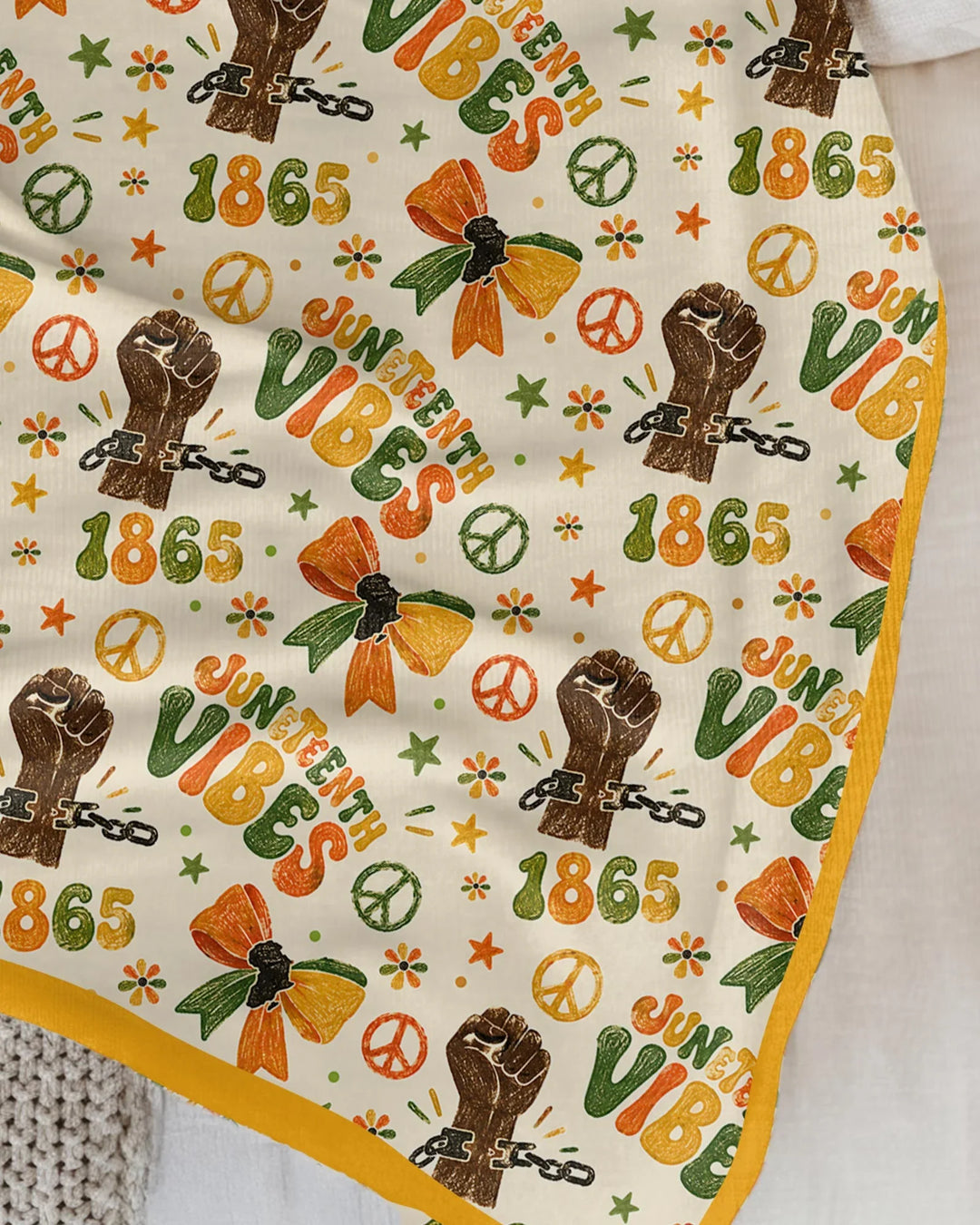 Juneteenth Vibes Vintage Bamboo Blanket