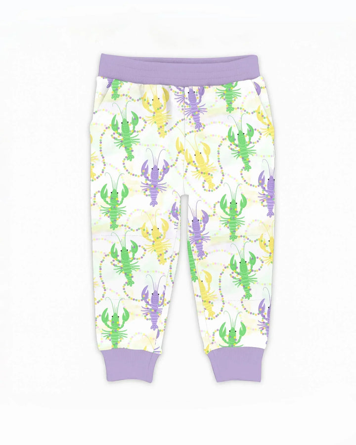Mardi Gras Crawfish Family Matching Bamboo Jogger
