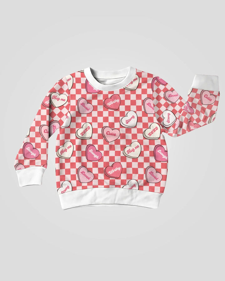 Valentine in Hearts Crewneck Sweatshirt