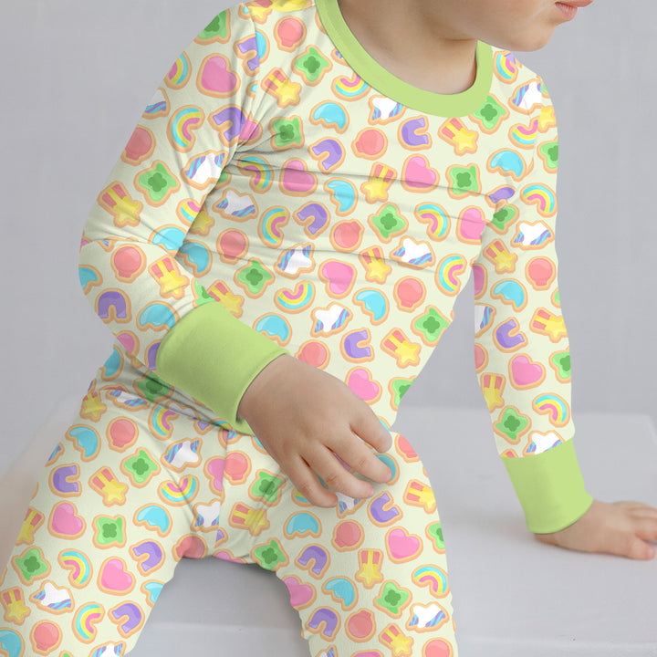 Zweiteiliges Langarm-Pyjama-Set mit Sommerfrüchten