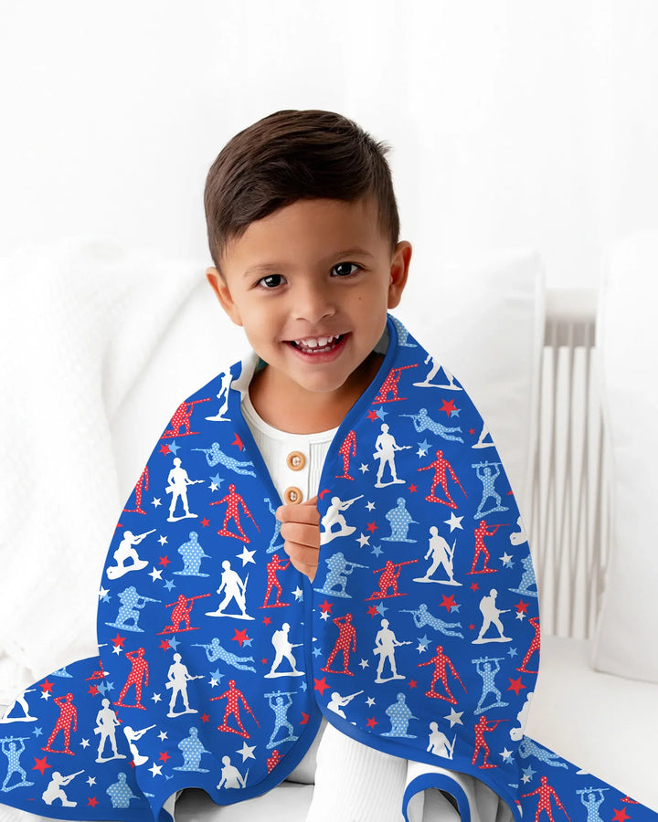Army Toys 4th of July Bamboo Blanket