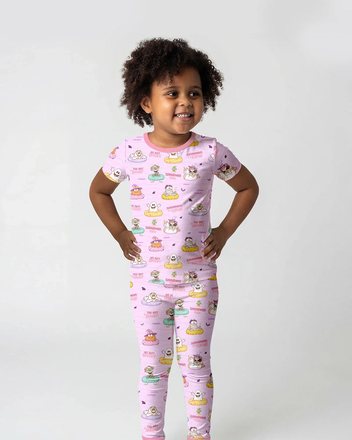 Zweiteiliges, kurzärmliges Pyjama-Set mit Marienkäfern