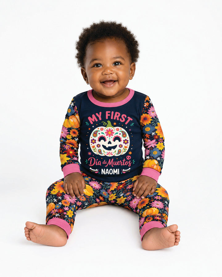 My first Dia de Muertos Bamboo Two Piece Long Sleeve Pajama Set