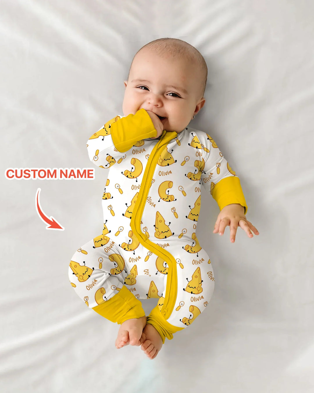 Custom Name Mac & Cheese Club Bamboo Convertible Zippy