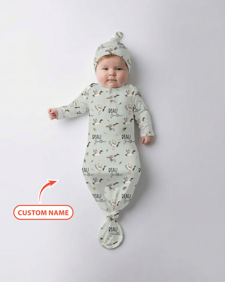 Custom Name Mallard Duck Knot Gown