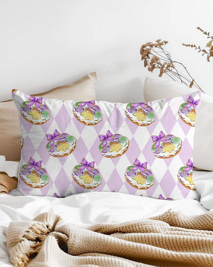 Mardi Gras Donut Pillow Case