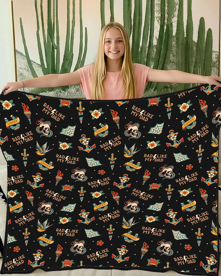 Rad Dad Society Daddy & Me Matching Bamboo Blanket