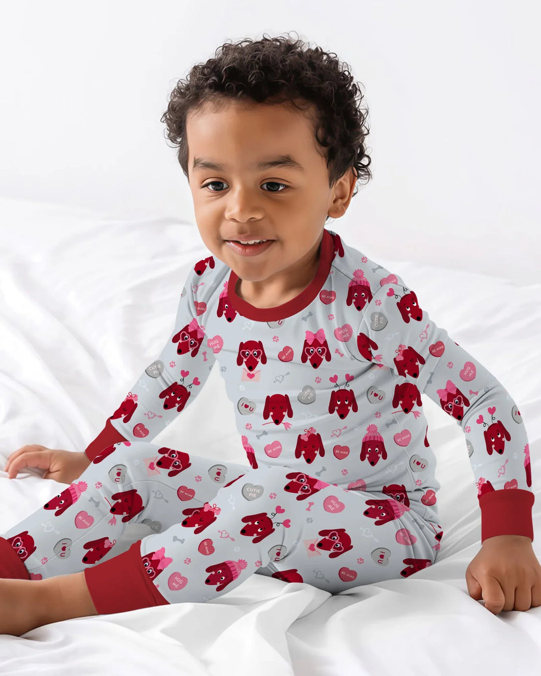 Dachshund Is My Valentine Two Piece Long Sleeve Pajama Set