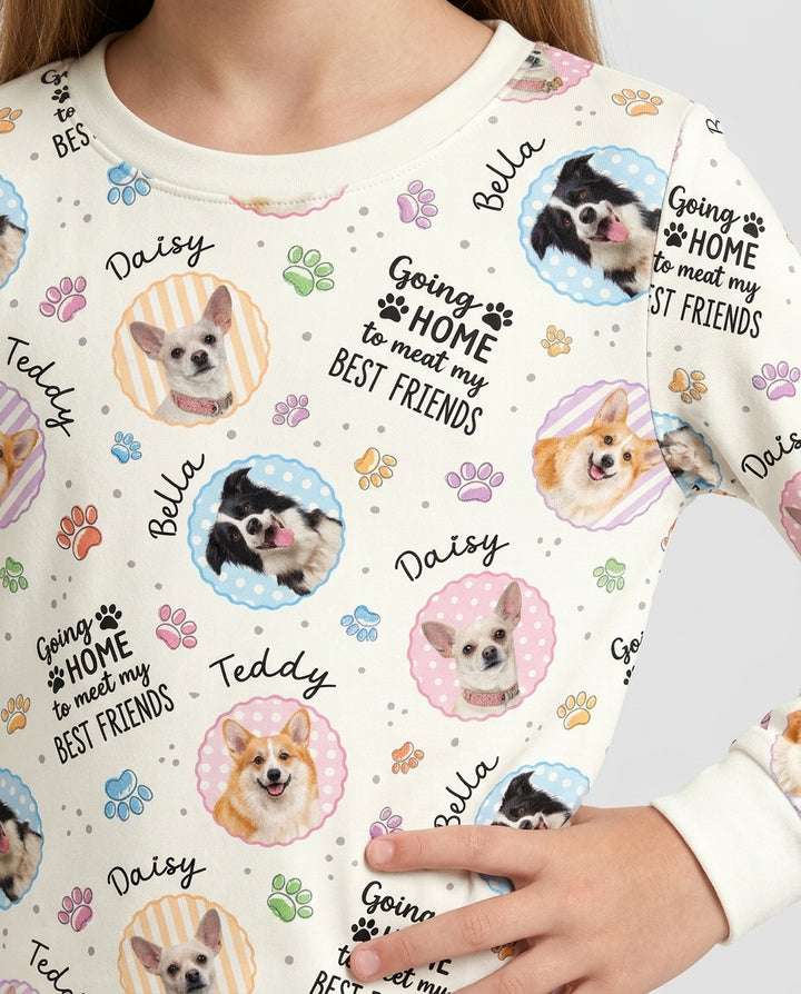 Custom Pet Photo My First Best Friend Bamboo Two Piece Long Sleeve Pajama Set