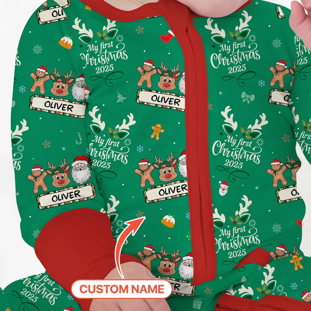 Custom Name "Merry Christmas My Deer" For Boy - Convertible Zippy , Custom Name "Merry Christmas My Deer" For Boy - Convertible Zippy - 0-3M