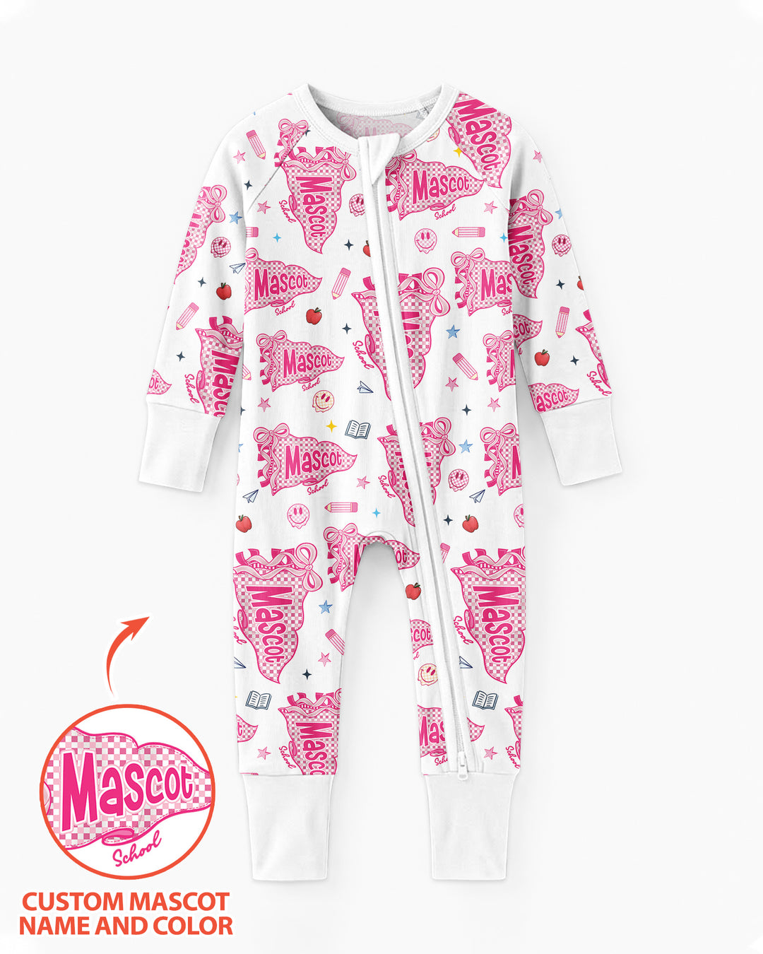 Custom Mascot School Name Bamboo Convertible Zippy