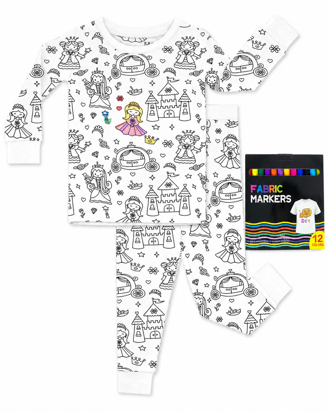 All Colorable Bamboo Two Piece Long Sleeve Pajama Set
