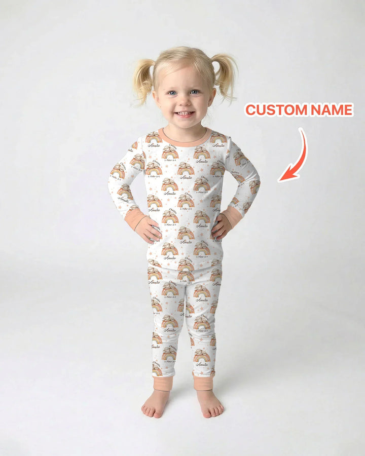 Chosen As His Own Custom Name Bamboo Two Piece Long Sleeve Pajama Set