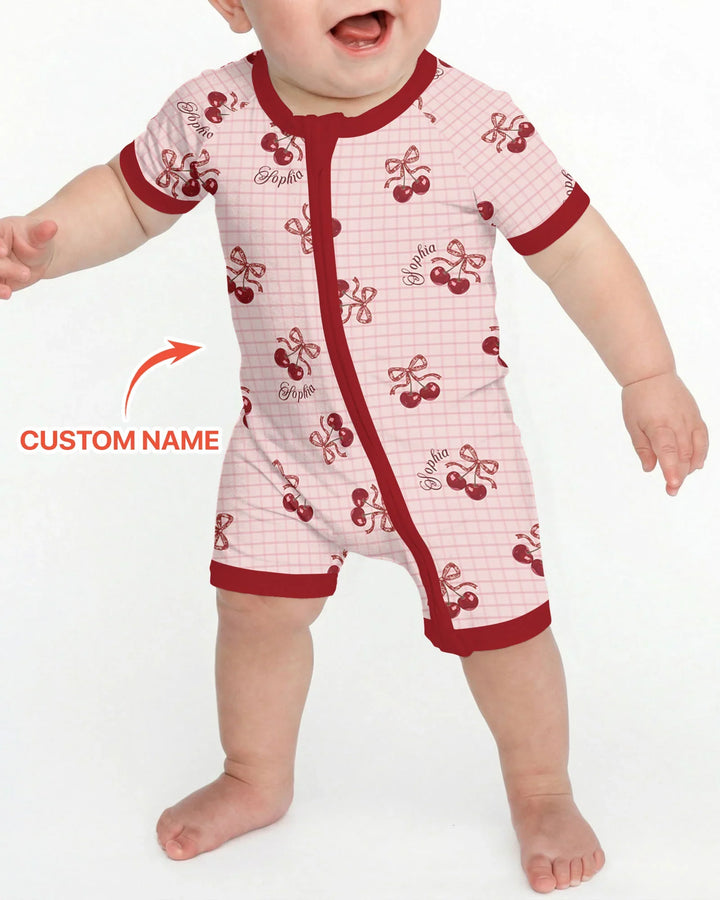 Pijama corto de bambú Cherry Mom and Me