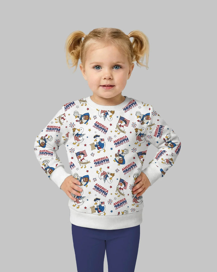Patriotic Goose Celebrating 250 Years Crewneck Sweatshirt