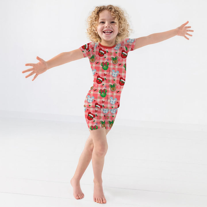 Magical Mouse Christmas Two Piece Short Sleeve Shorts Pajama Set