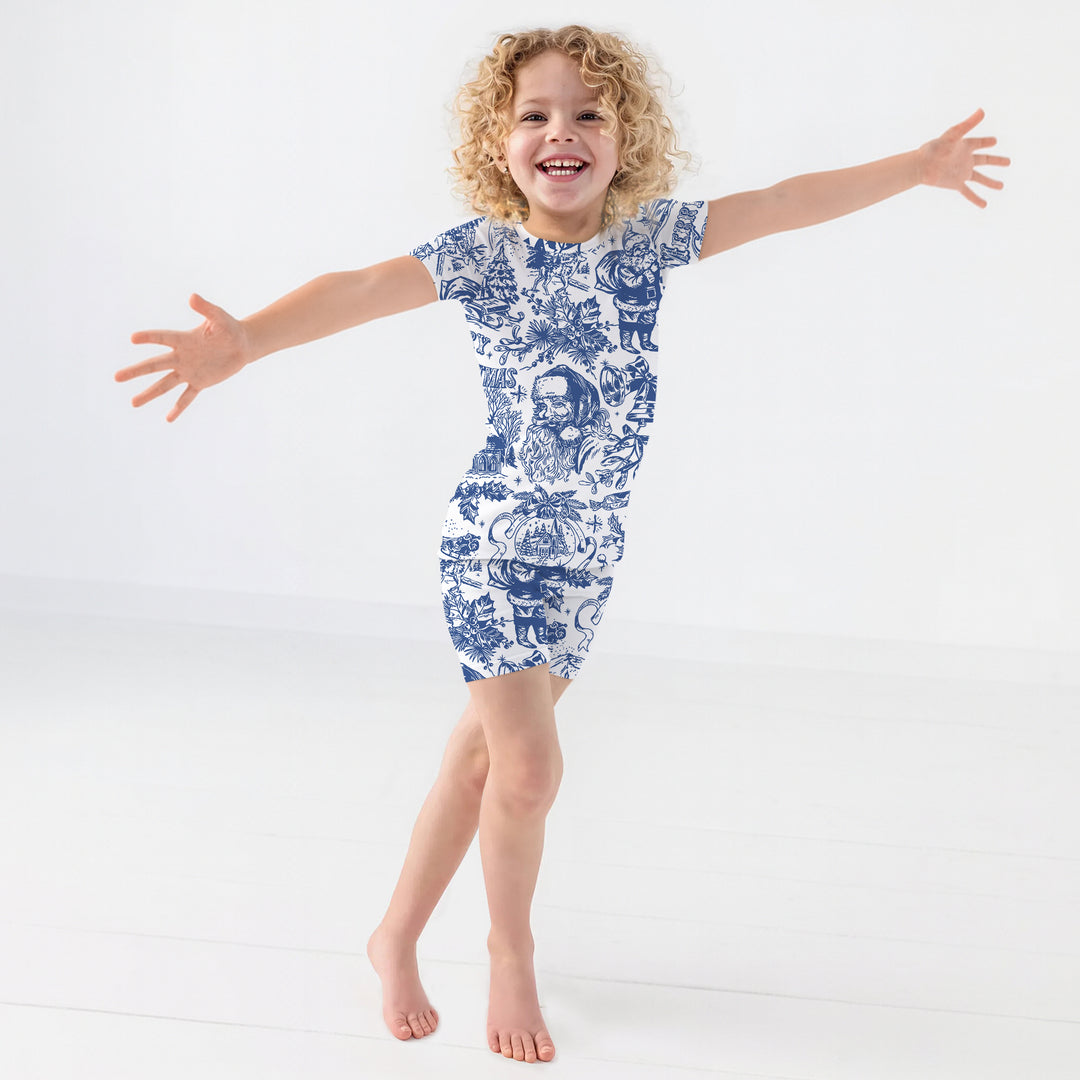 Zweiteiliges Pyjama-Set mit kurzen Ärmeln und Shorts im Sommer-Design