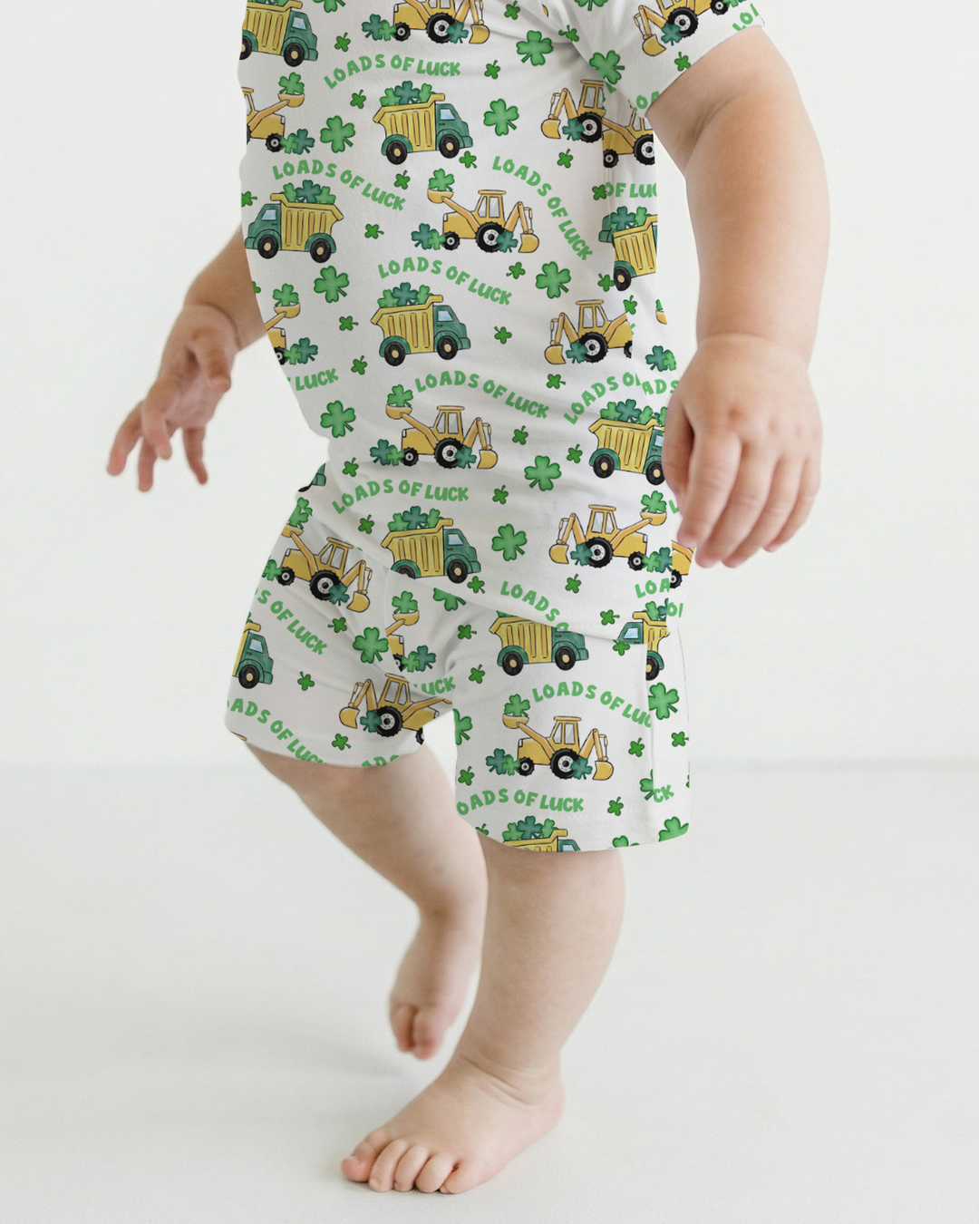 Loads Of Luck Two Piece Short Sleeve Shorts Pajama Set