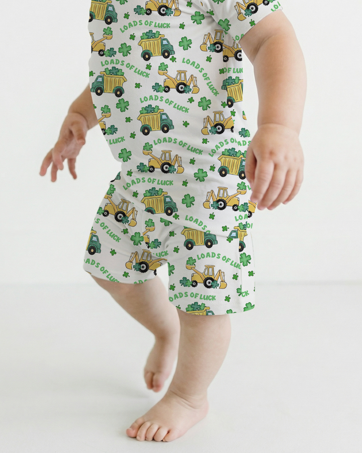 Loads Of Luck Two Piece Short Sleeve Shorts Pajama Set