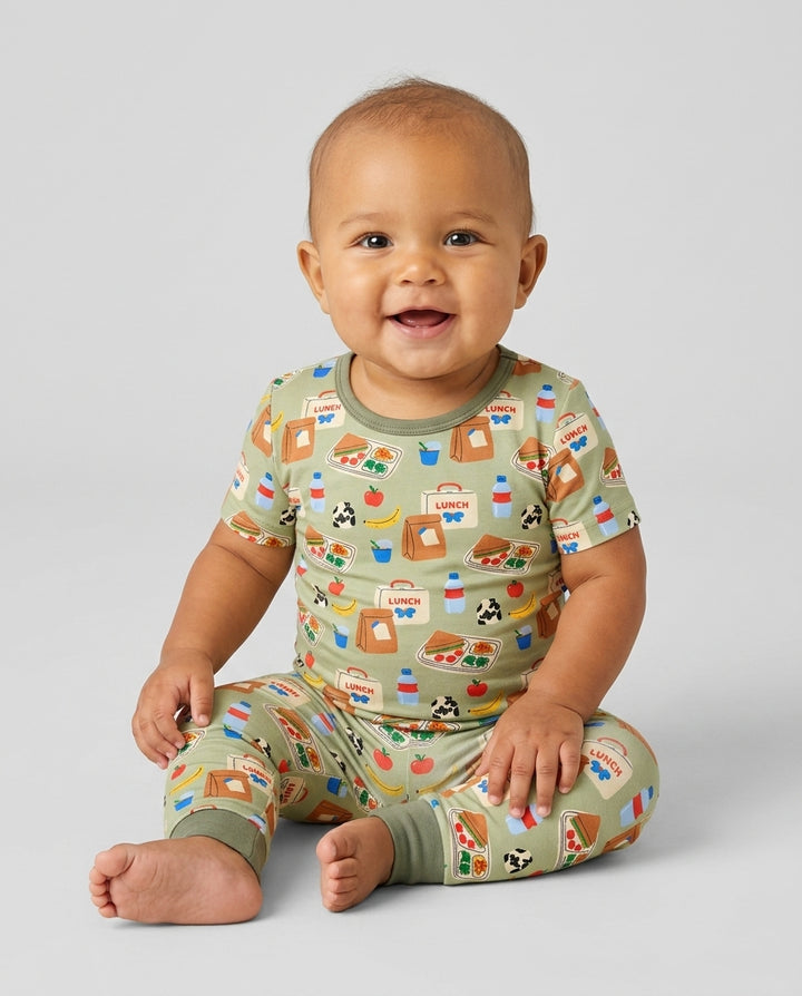 Zweiteiliges, kurzärmliges Pyjama-Set mit Marienkäfern