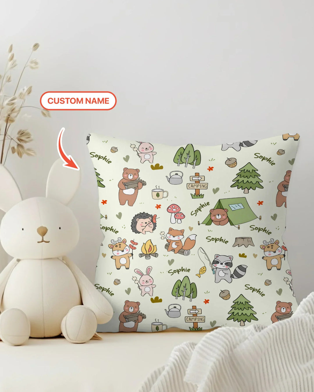 Custom Name Little Camp BuddiesBamboo Pillow Case