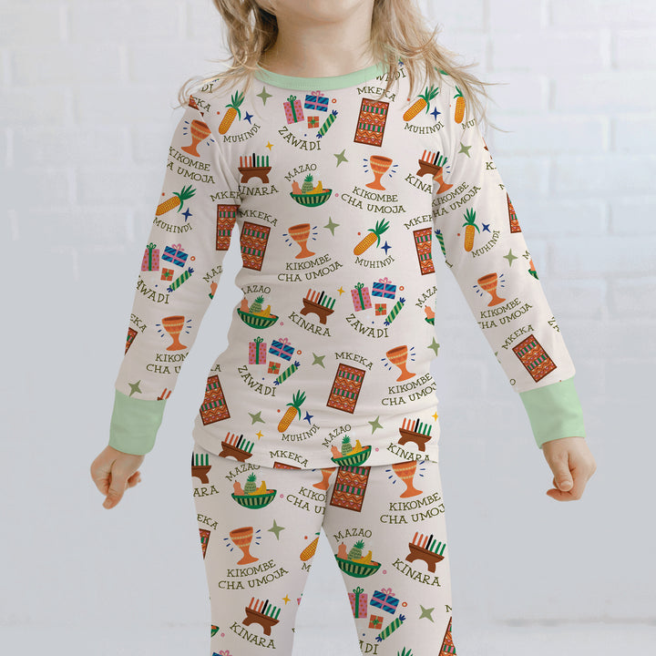 Kwanzaa Spirit Two Piece Long Sleeve Pajama Set